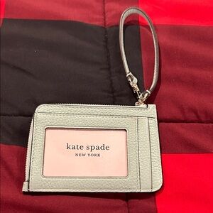 Kate Spade Light Green Wristlet with ID Window